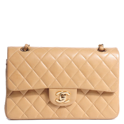 Chanel Lambskin Quilted Small Double Flap Beige 1 of 8