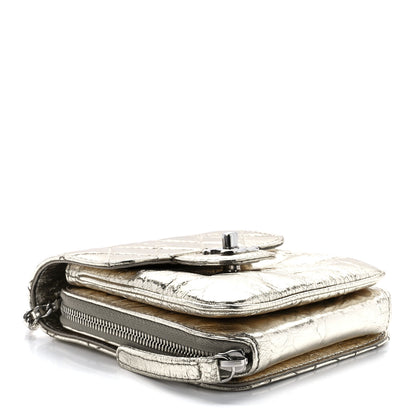 Chanel Crackled Aged Calfskin Mini Crossbody Flap Gold 4 of 12
