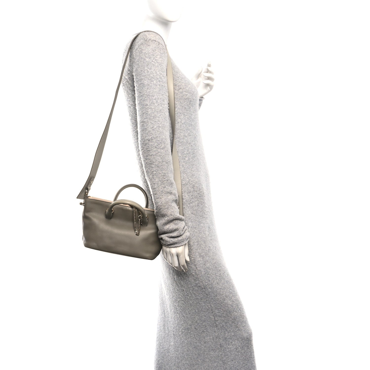 Chloe Smooth Calfskin Mini Baylee Tote Cashmere Grey 2 of 11