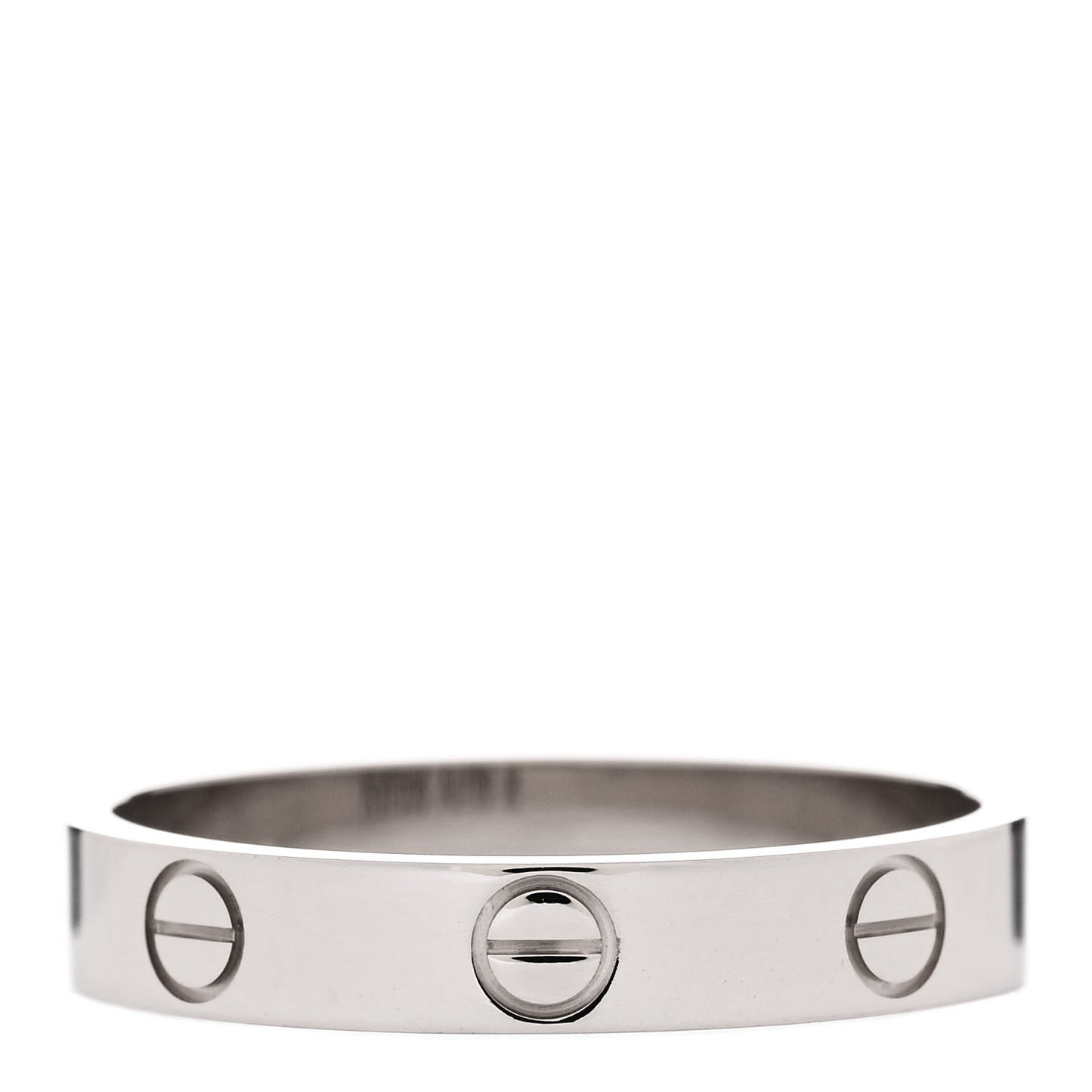 18K White Gold 3.5mm LOVE Wedding Band Ring 56 7.5