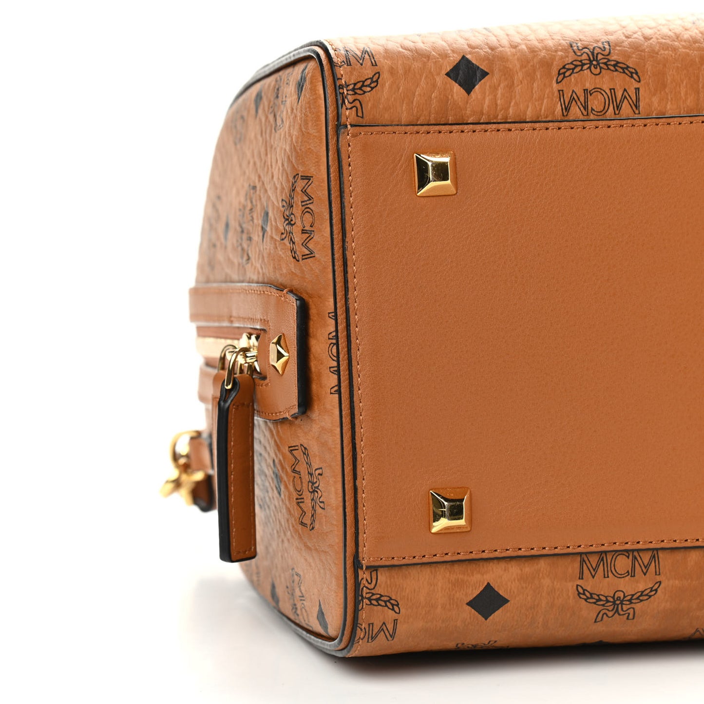 Visetos Medium Boston Bag Cognac