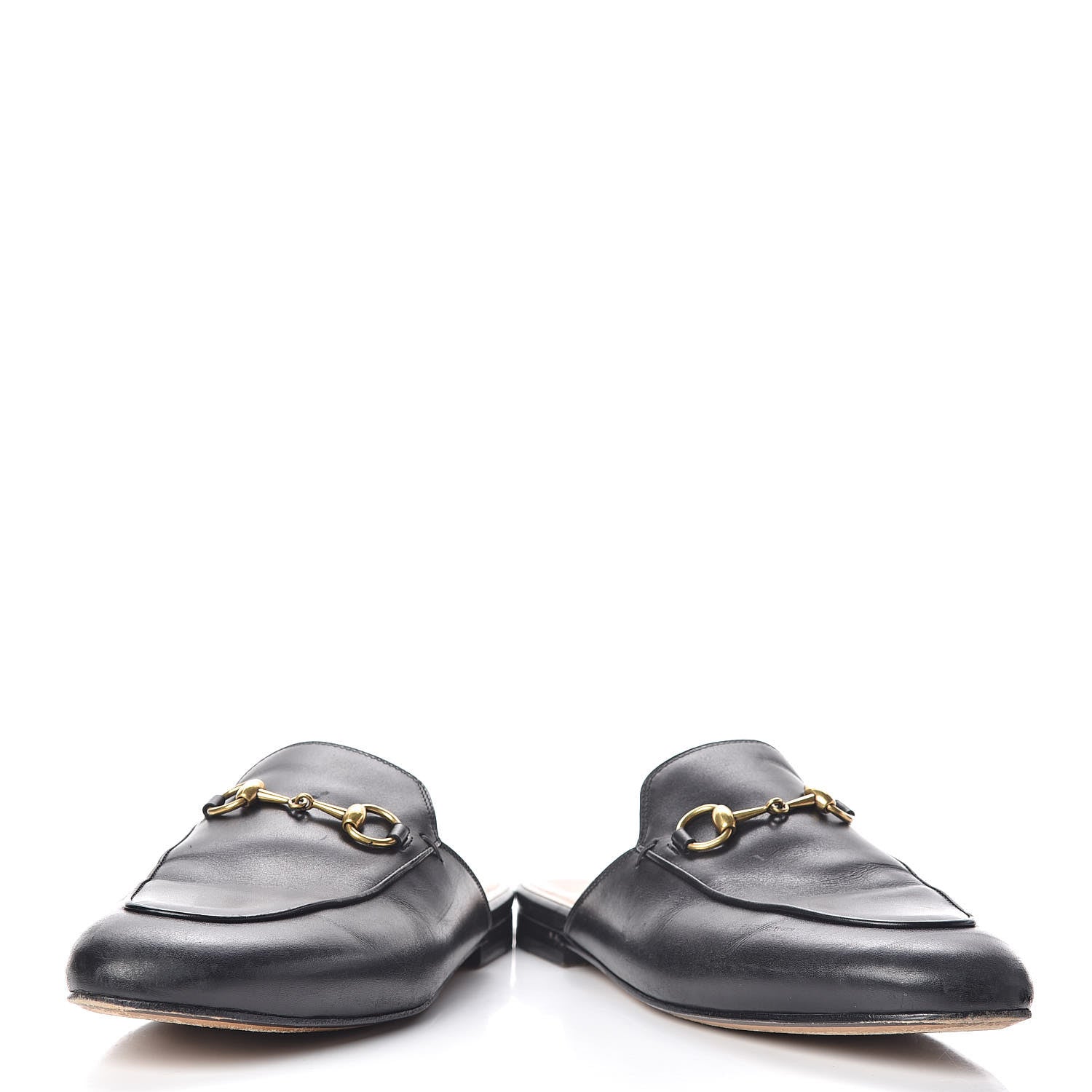 Gucci Calfskin Womens Princetown Slippers 37.5 Black 6 of 13