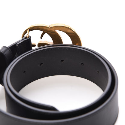 Gucci Moon Calfskin Pearl Double G 40mm Belt 80 32 Black Cream 5 of 6