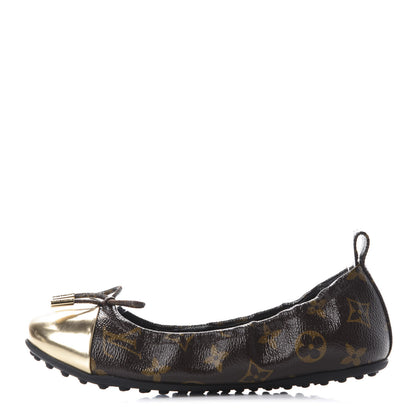 Louis Vuitton Monogram Flirty Ballet Flats 36 Gold 1 of 12