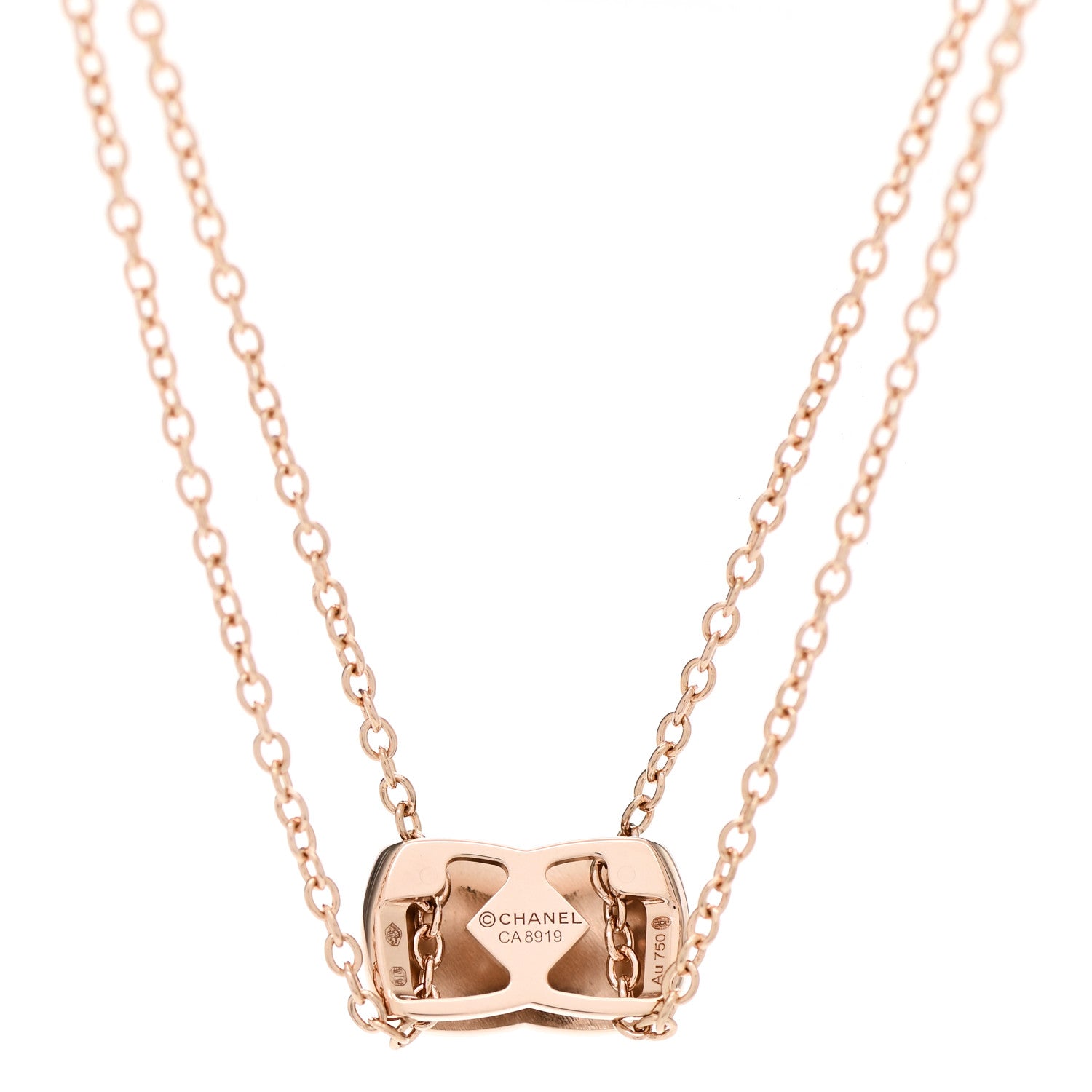 Chanel 18K Beige Gold Coco Crush Pendant Necklace 3 of 4