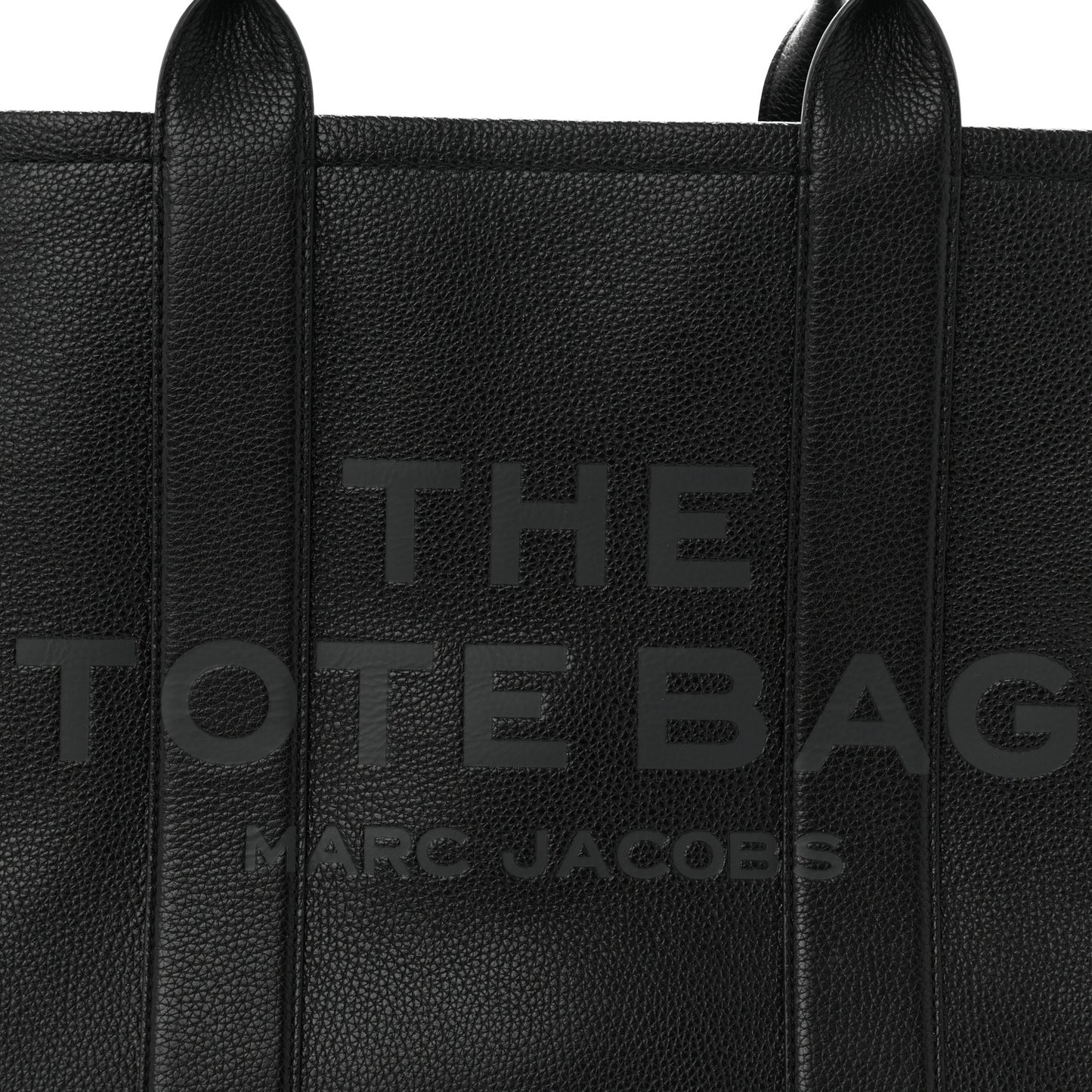 Grained Calfskin Large The Tote Bag Black