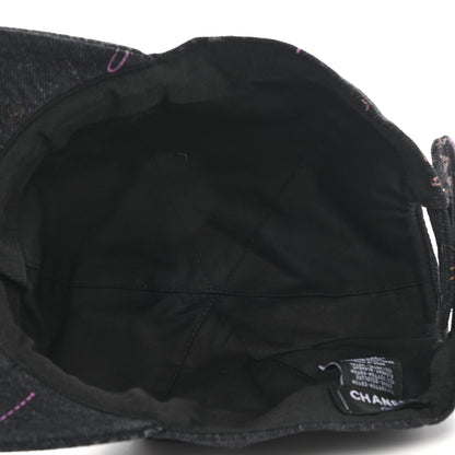 Chanel Denim Mood Cap Hat Black 7 of 8