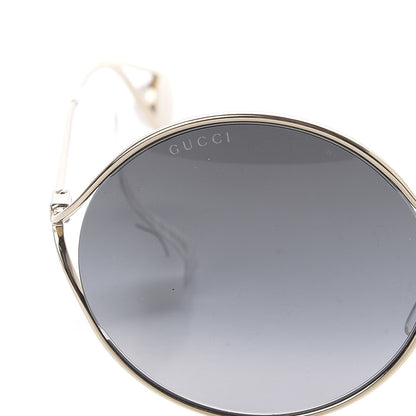 Gucci Round Pearl Tip Sunglasses GG0253S Gold 5 of 8