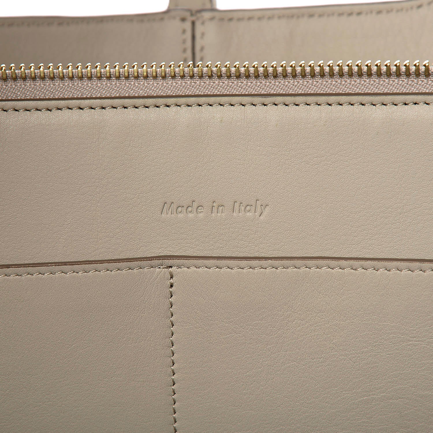 Celine Calfskin Bi-Color Medium Tri-Fold Bag Pale Beige 7 of 10