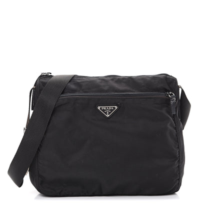 Prada Nylon Flat Messenger Bag Black 1 of 14