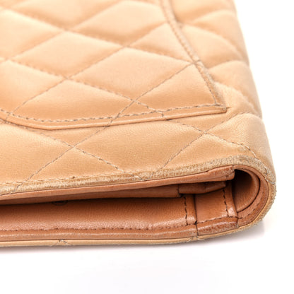Chanel Lambskin Quilted Yen Wallet Beige 21 of 23
