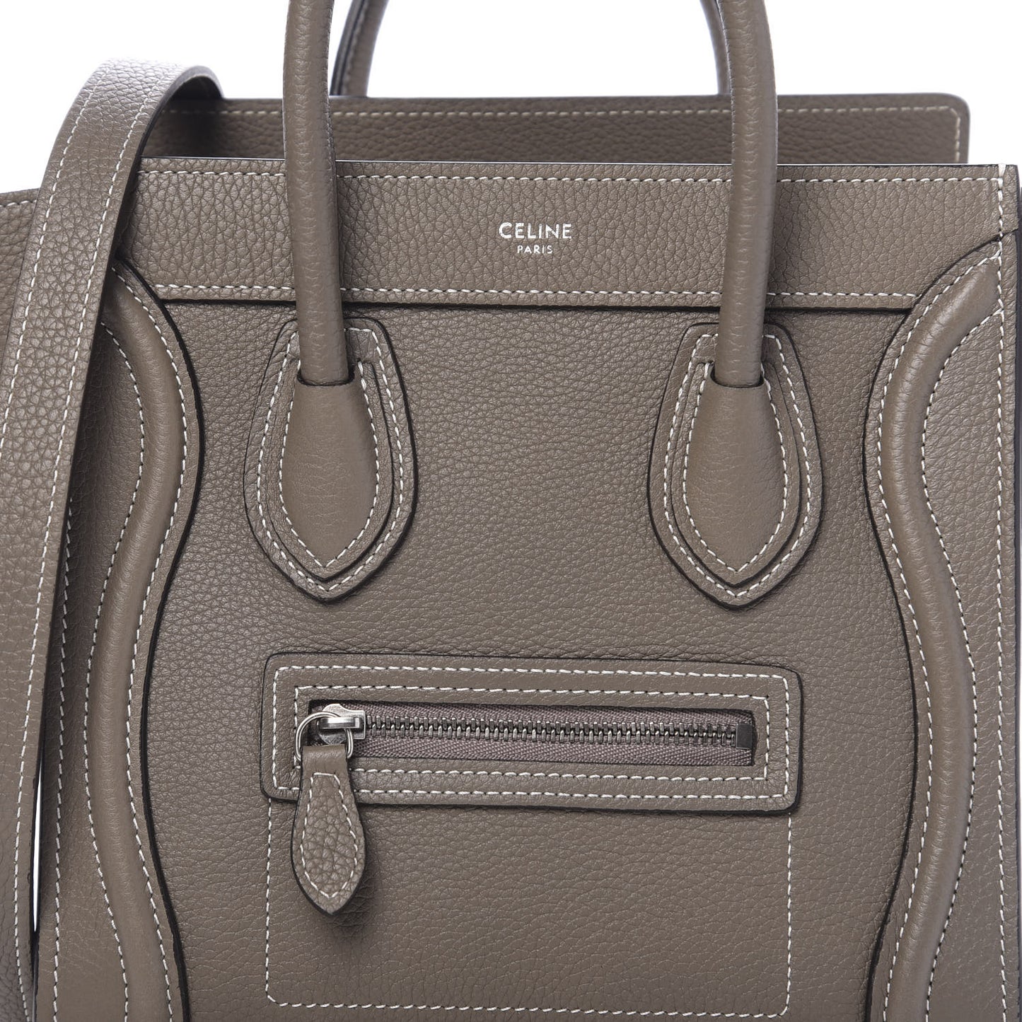 Drummed Calfskin Nano Luggage Souris