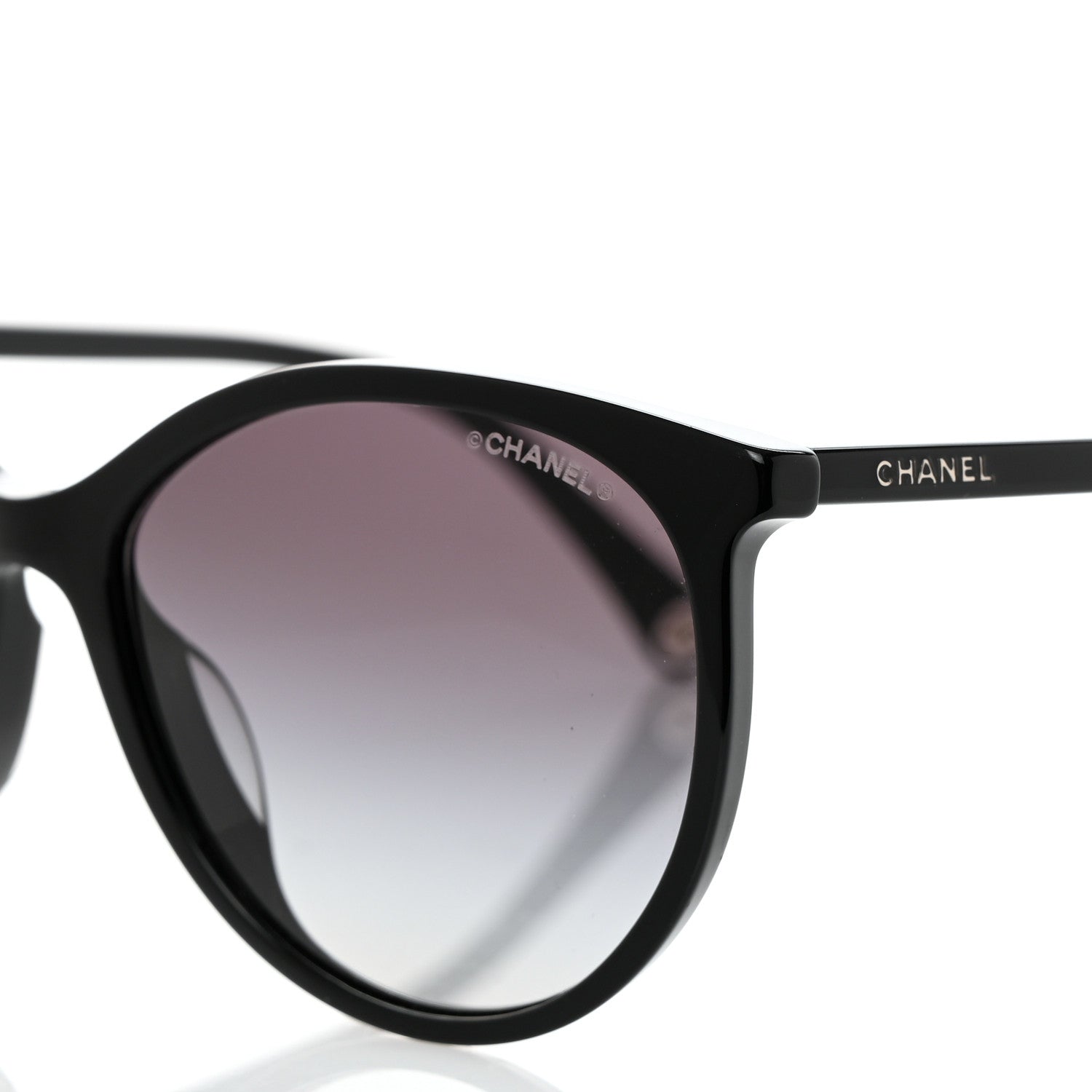 Chanel Acetate Pantos Cat Eye Sunglasses 5448-A Black 7 of 8
