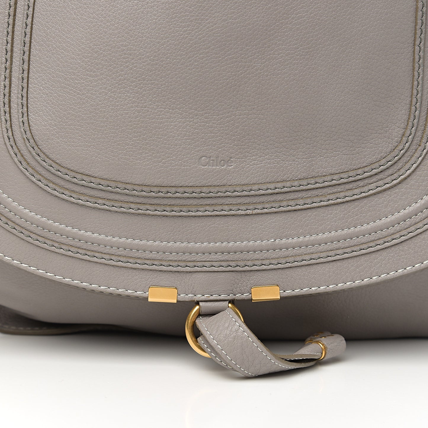 Calfskin Large Marcie Satchel Cashmere Grey