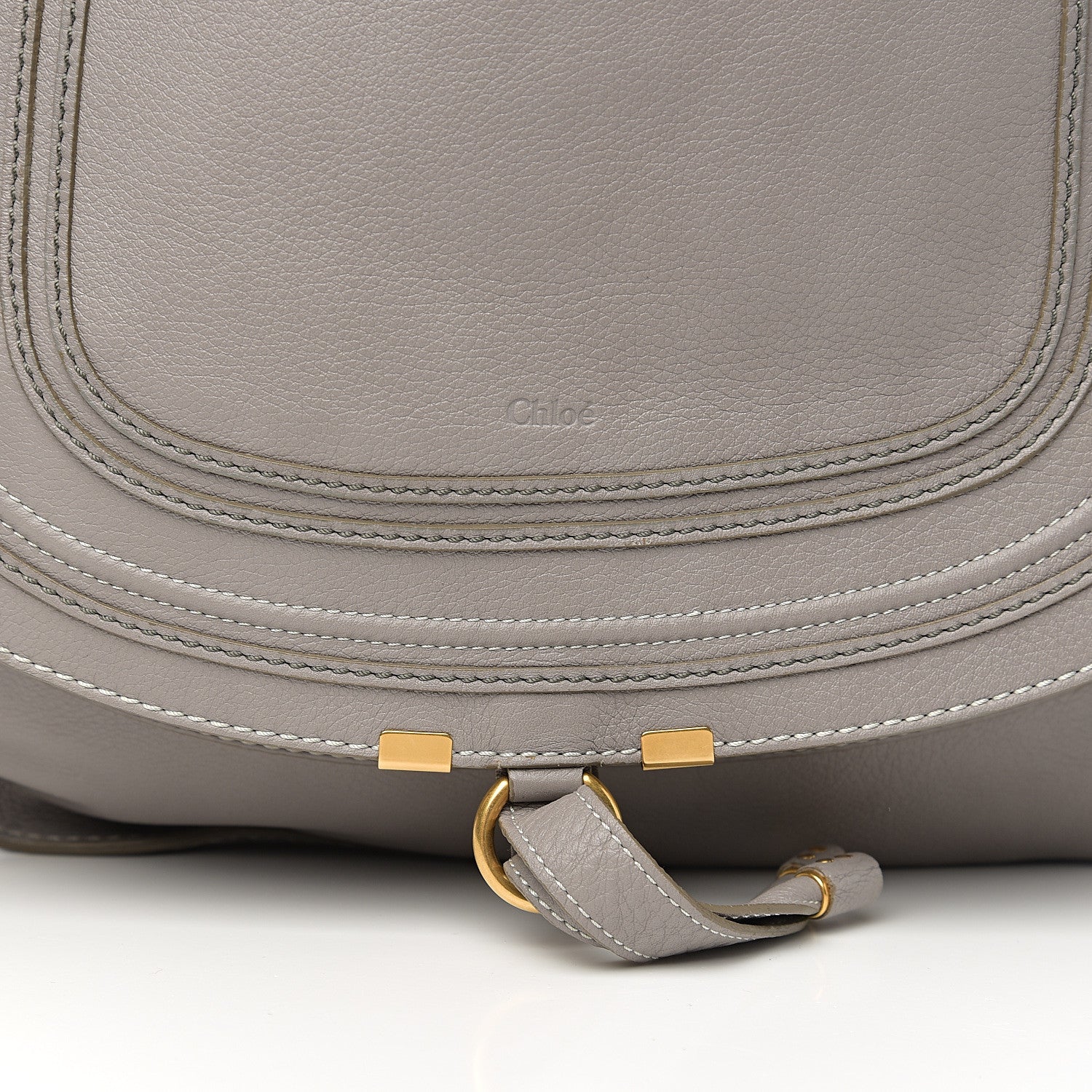 Chloe Calfskin Large Marcie Satchel Cashmere Grey 9 of 9