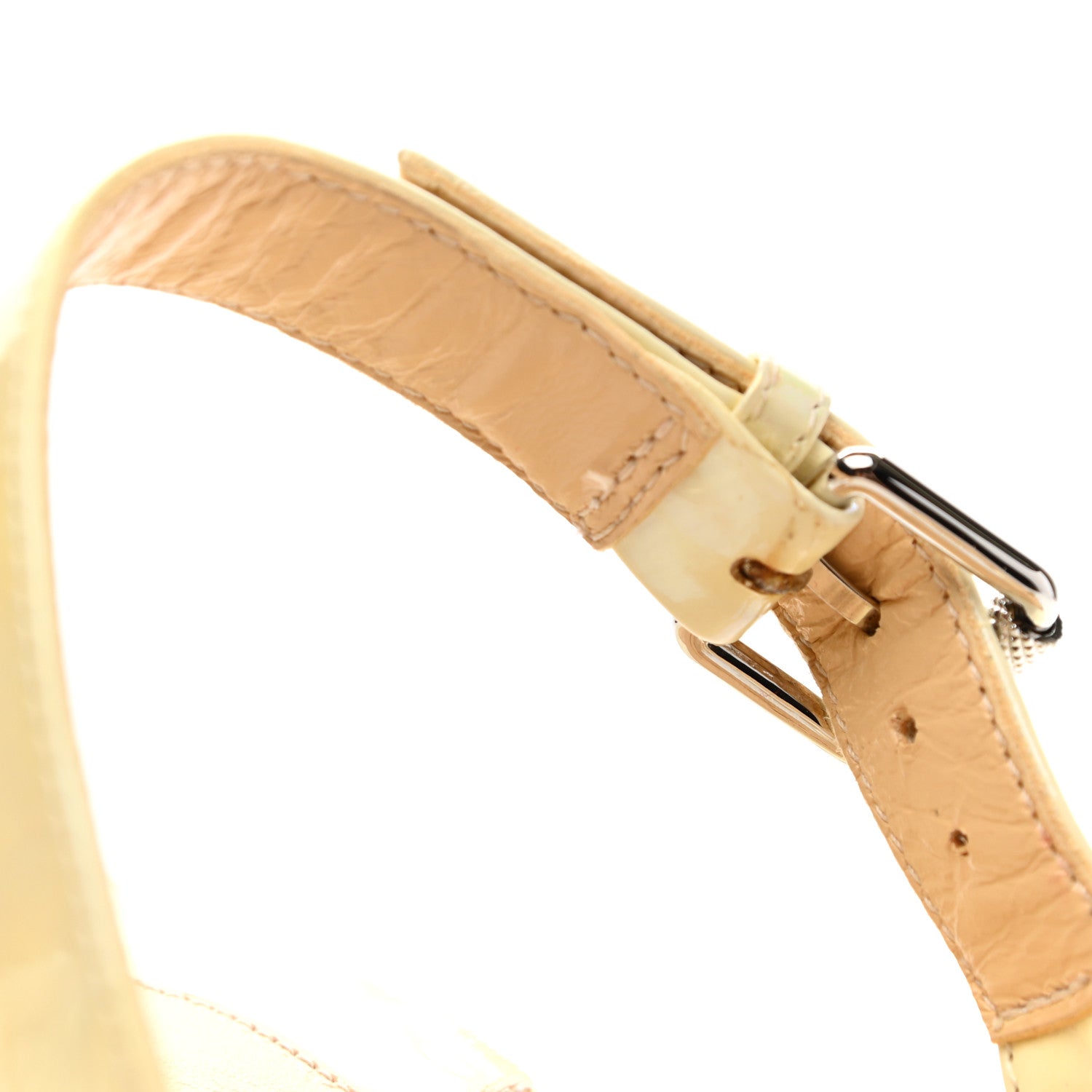 Christian Louboutin Glitter Luminor Cataclou 120 Platform Sandals 38 Off White 10 of 11
