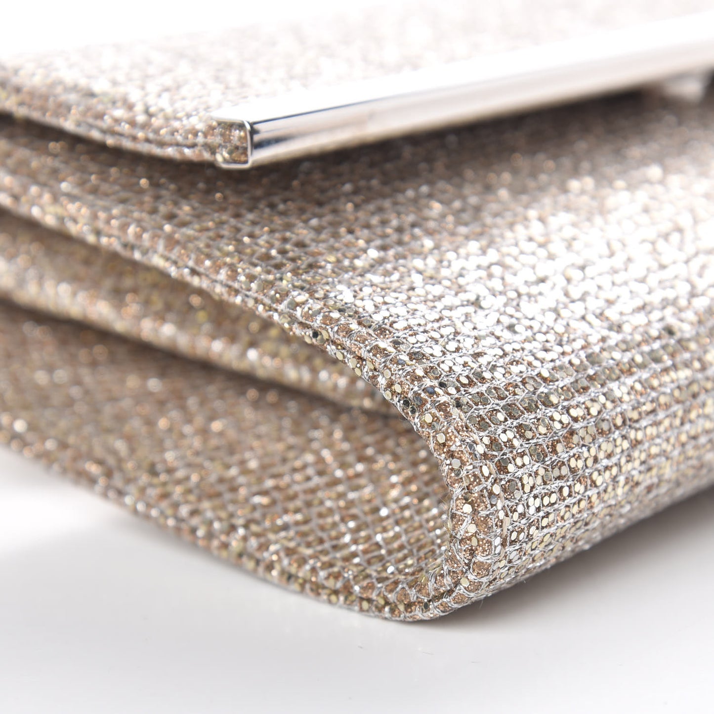 Metallic Lurex Clutch Silver