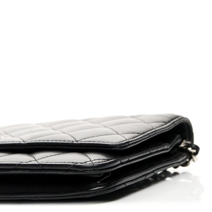 Chanel Lambskin Quilted Wallet On Chain WOC Black 11 of 11