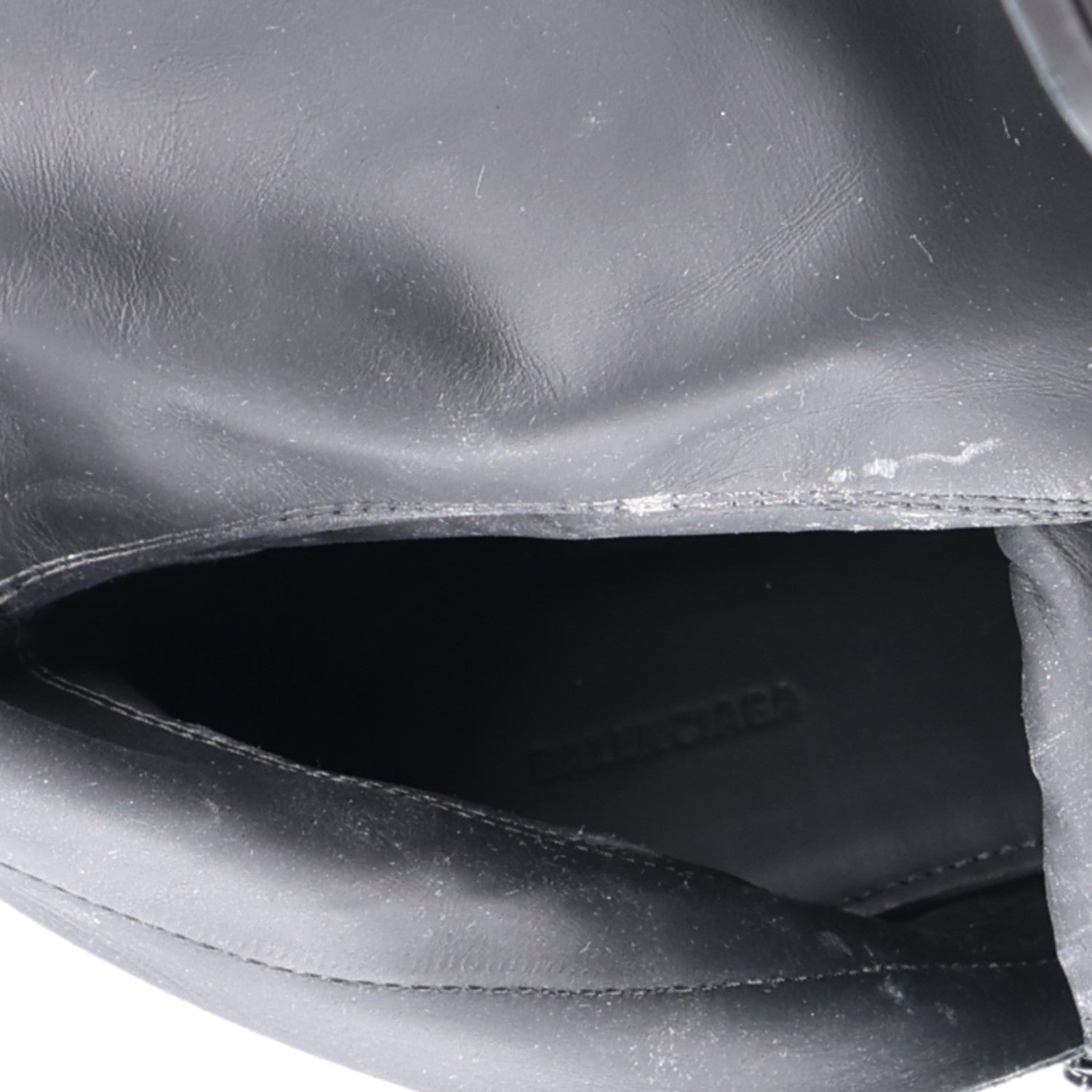 Balenciaga Calfskin Distressed Biker Boots 39 Black 11 of 11