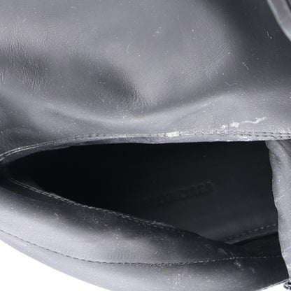 Balenciaga Calfskin Distressed Biker Boots 39 Black 11 of 11