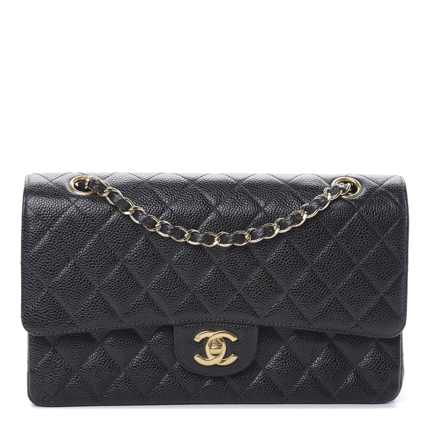 Chanel Caviar Quilted Medium Double Flap Black 1 of 12