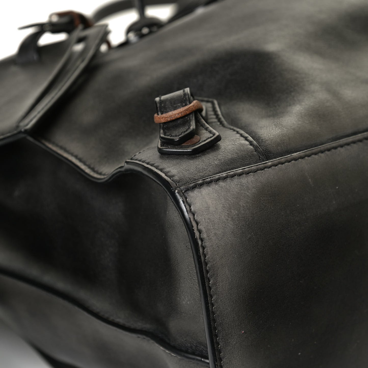 Used Calfskin Rust Hardware Neo Classic City Black
