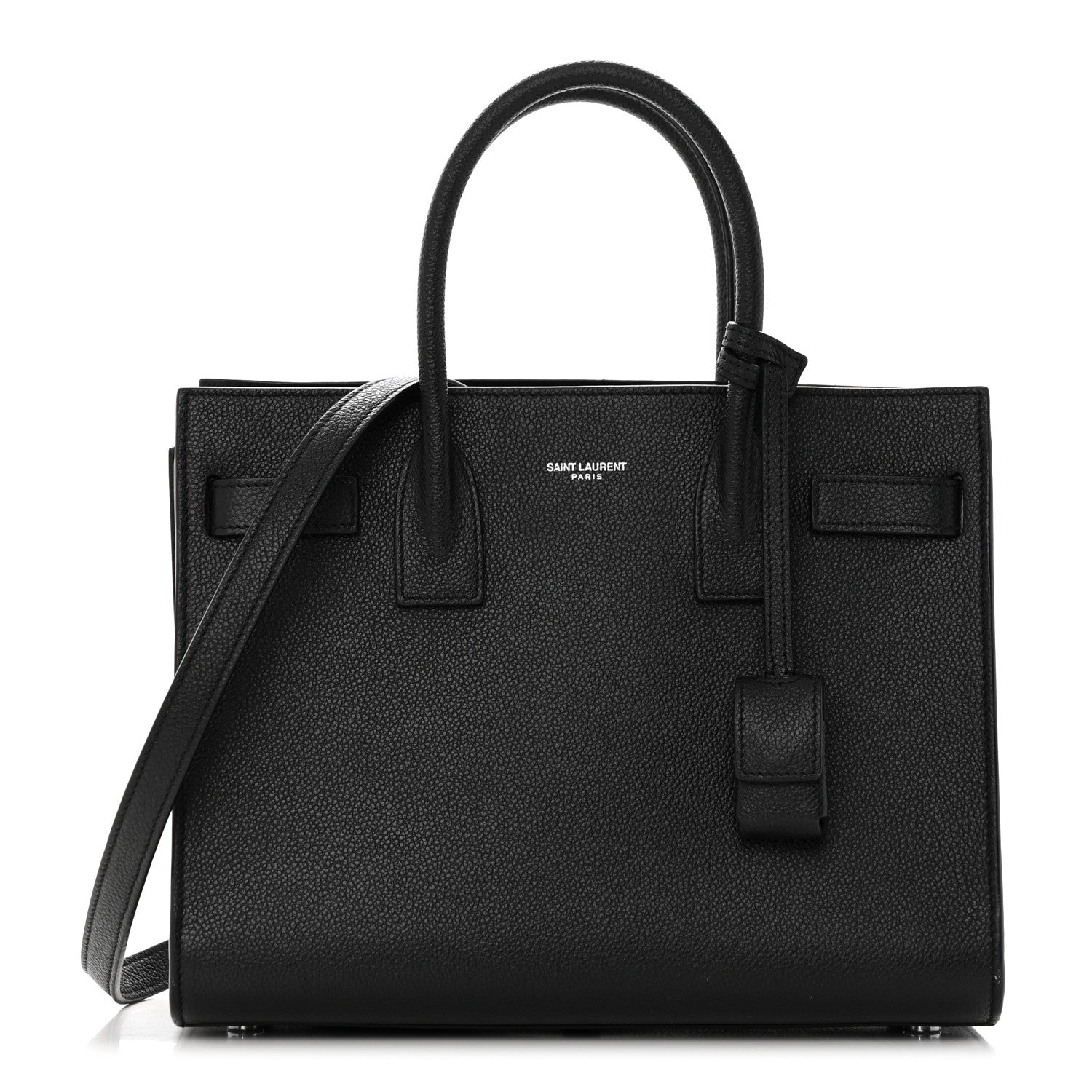 Saint Laurent Grained Calfskin Baby Sac De Jour Black 1 of 15