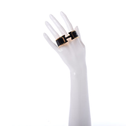 Hermes Enamel Wide Clic Clac H Bracelet PM Black 2 of 5
