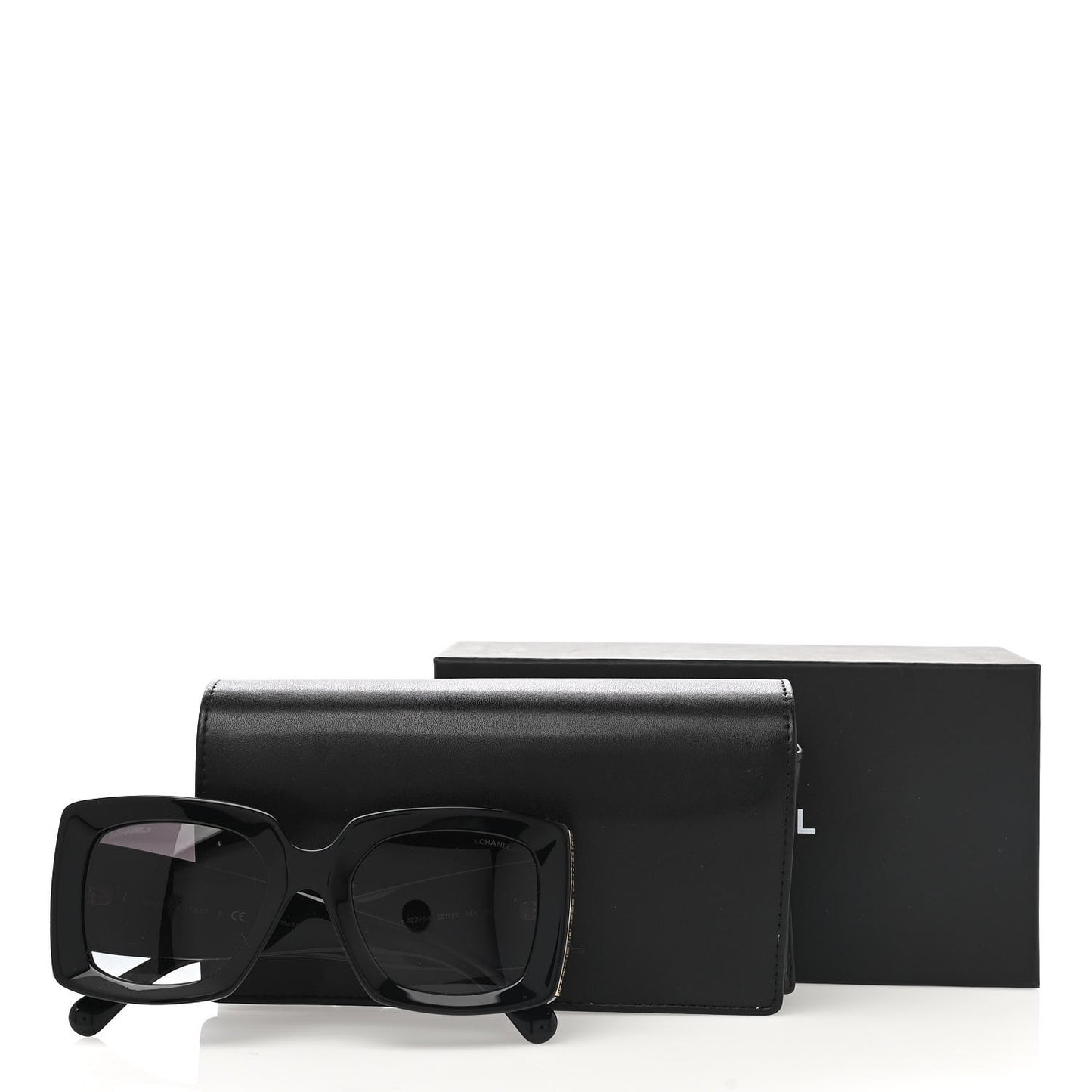 Acetate Rectangle Sunglasses 5435 Black