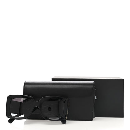 Chanel Acetate Rectangle Sunglasses 5435 Black 8 of 8