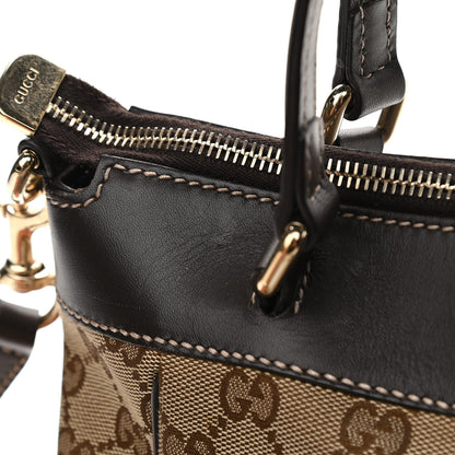 Gucci Monogram Web Mayfair Top Handle Satchel Dark Brown 14 of 14