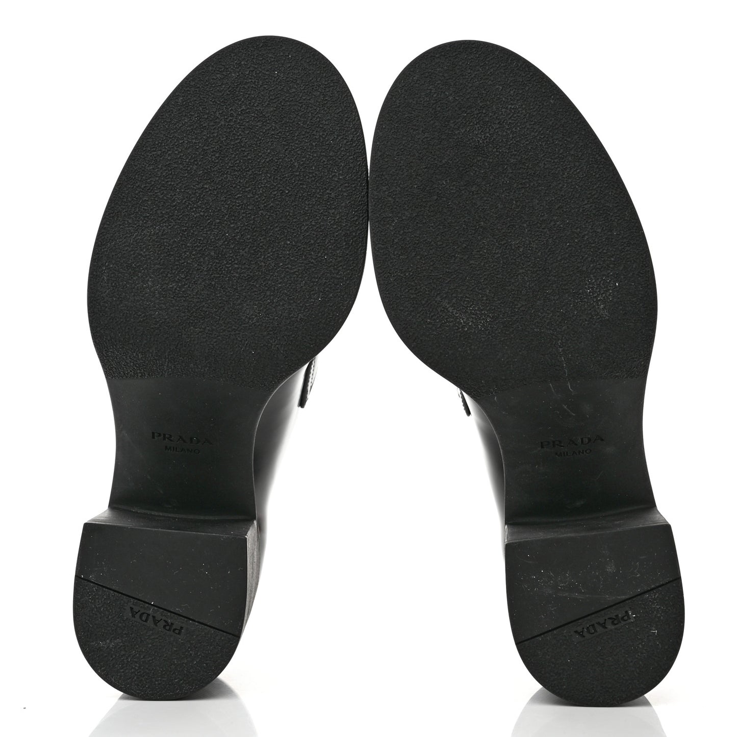 Spazzolato Metal Triangle Logo 85mm Loafers 38 Black