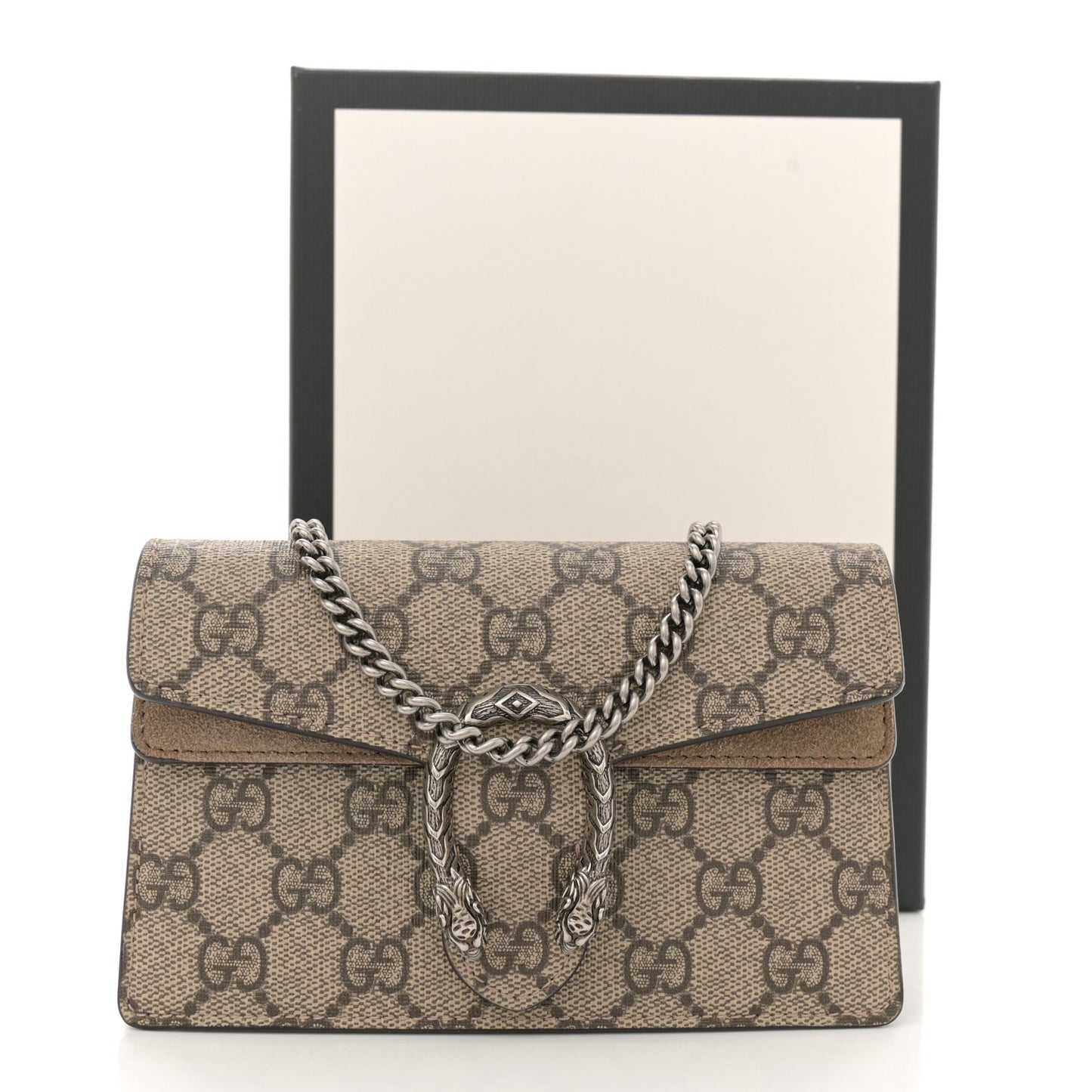 GG Supreme Monogram Super Mini Dionysus Shoulder Bag Taupe