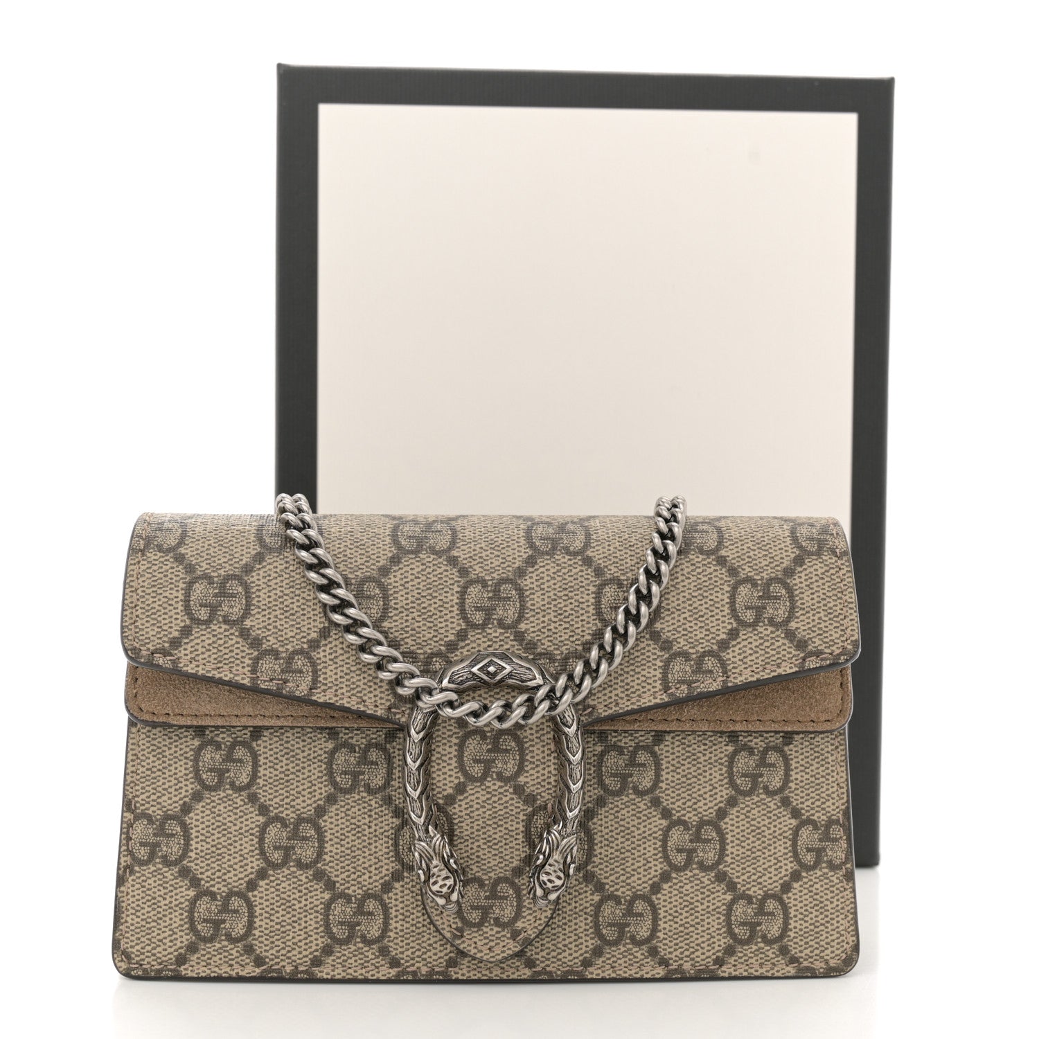 Gucci GG Supreme Monogram Super Mini Dionysus Shoulder Bag Taupe 11 of 11