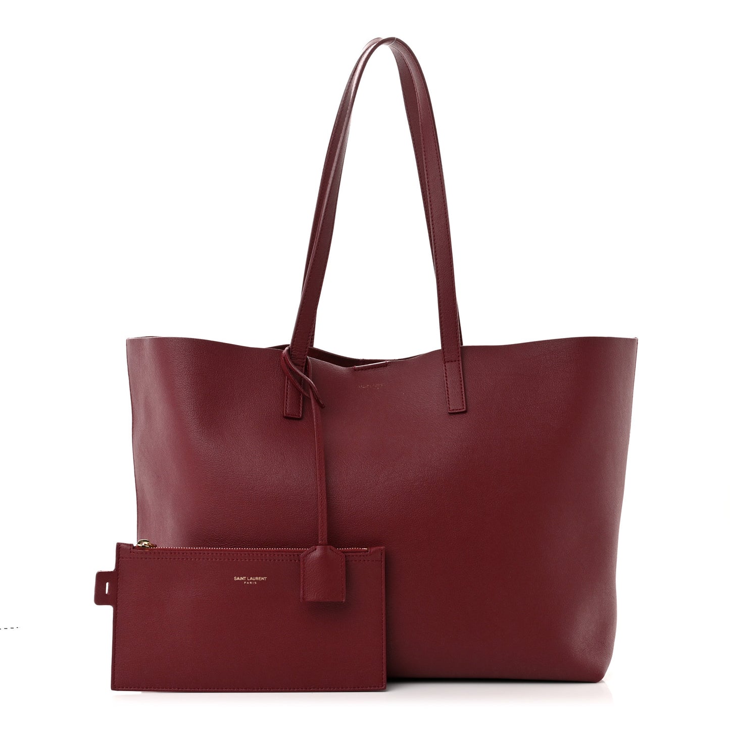 Calfskin Large Shopping Tote Opyum Red