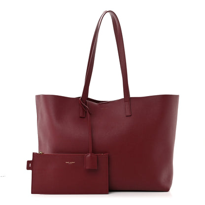 Saint Laurent Calfskin Large Shopping Tote Opyum Red 1 of 14