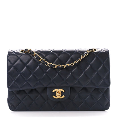 Chanel Lambskin Quilted Medium Double Flap Navy 1 of 12