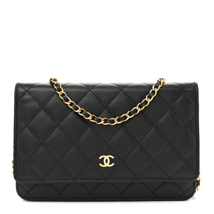 Chanel Caviar Quilted Wallet on Chain WOC Black 1 of 12