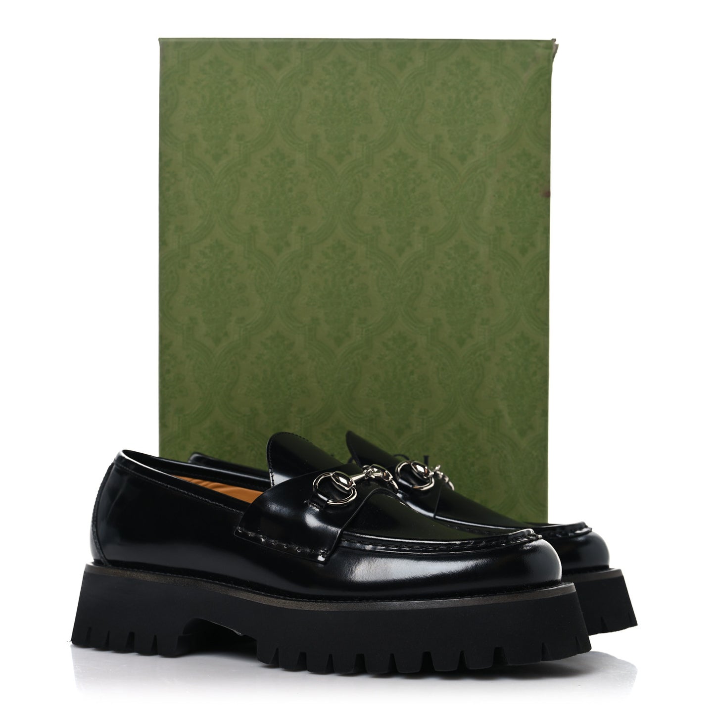 Cordovan Lux Womens Horsebit 45mm Platform Loafers 39 Black