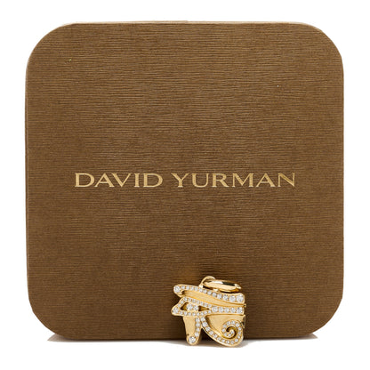 David Yurman 18K Yellow Gold Diamond Cairo Eye of Horus Amulet Pendant 4 of 4