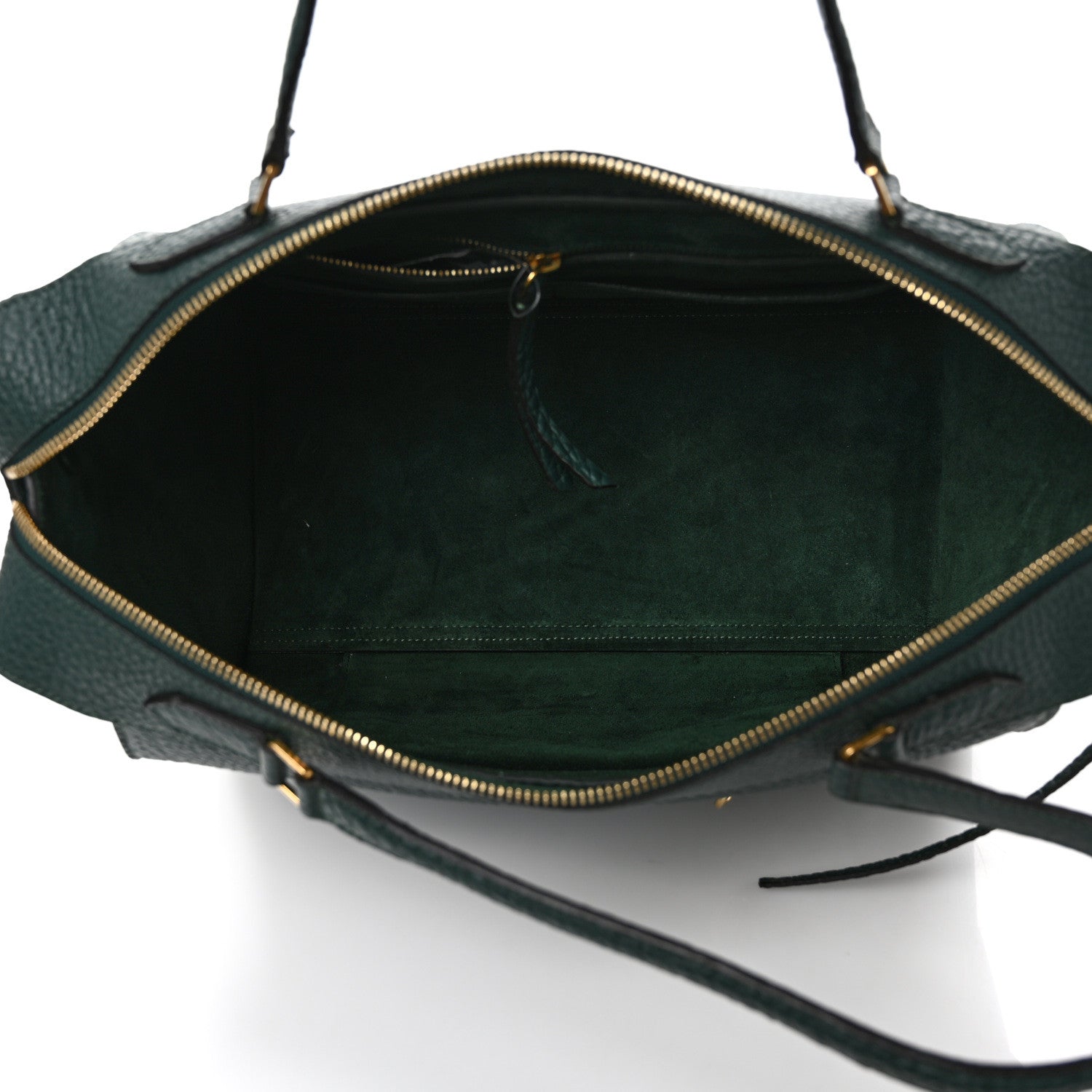 Celine Bullhide Calfskin Small Ring Bag Dark Green 5 of 9