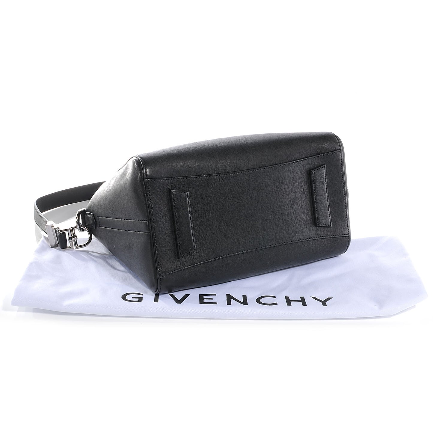 Leather Small Braided Handle Antigona Black