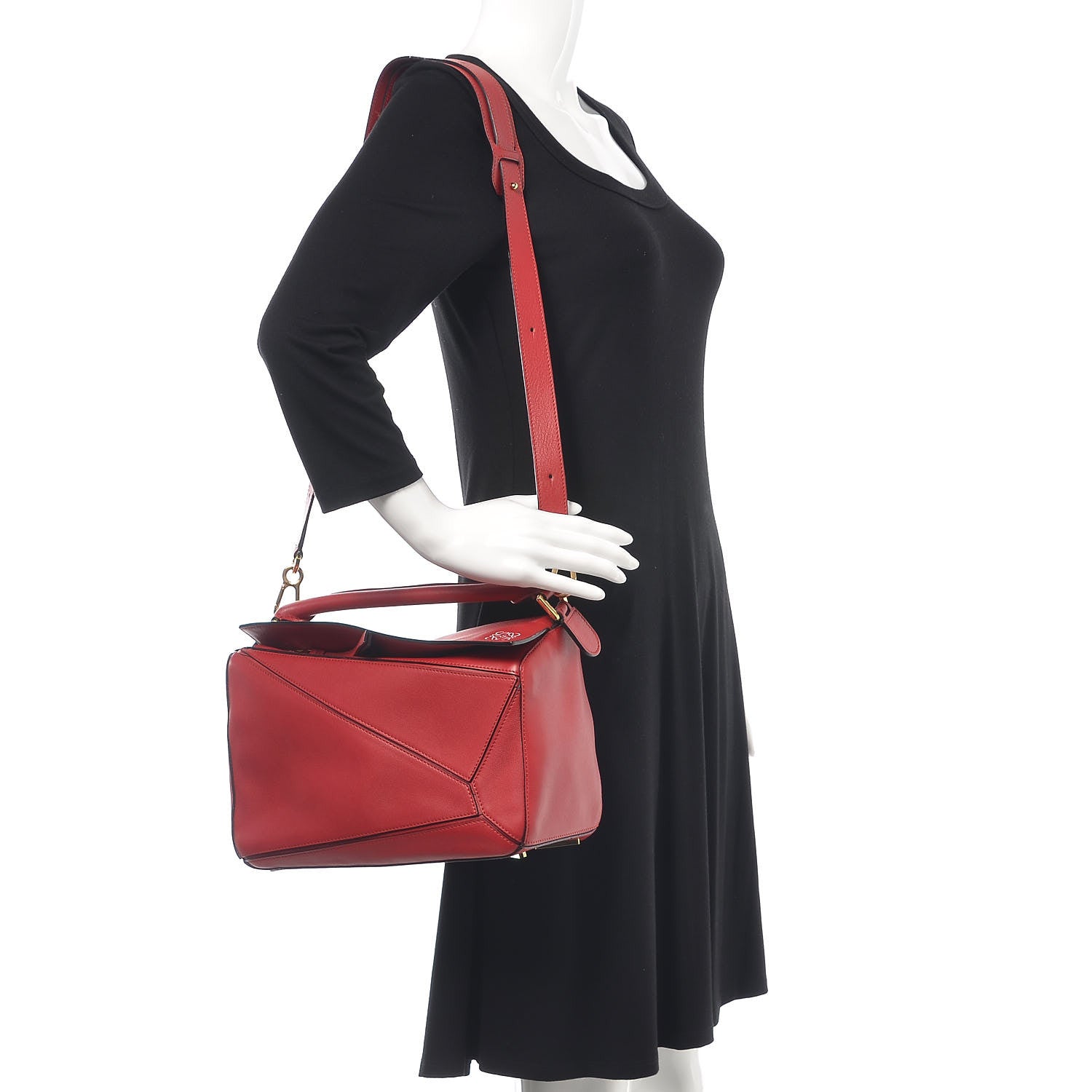 Loewe Calfskin Puzzle Bag Rouge 2 of 11