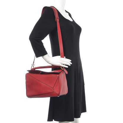 Loewe Calfskin Puzzle Bag Rouge 2 of 11
