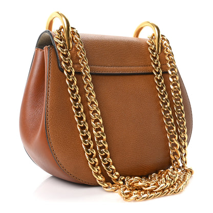 Chloe Grained Lambskin Mini Drew Shoulder Bag Caramel 3 of 10