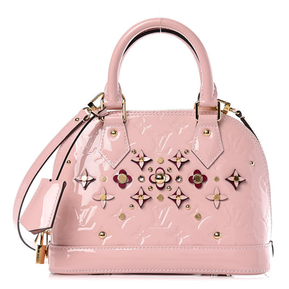 Louis Vuitton Vernis Flowers Alma BB Rose Ballerine 1 of 8