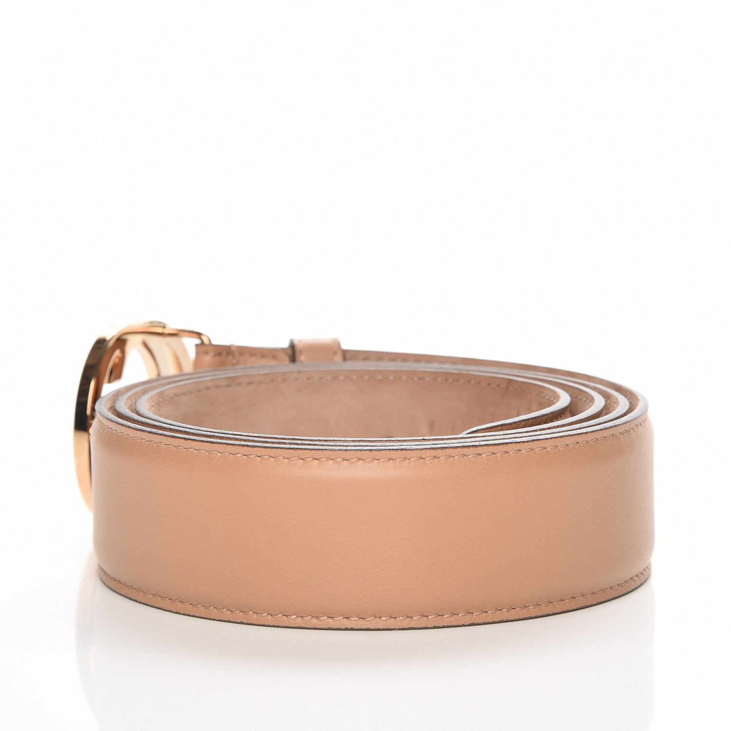 Gucci Calfskin Interlocking G 37mm Belt 110 44 Camelia 3 of 6