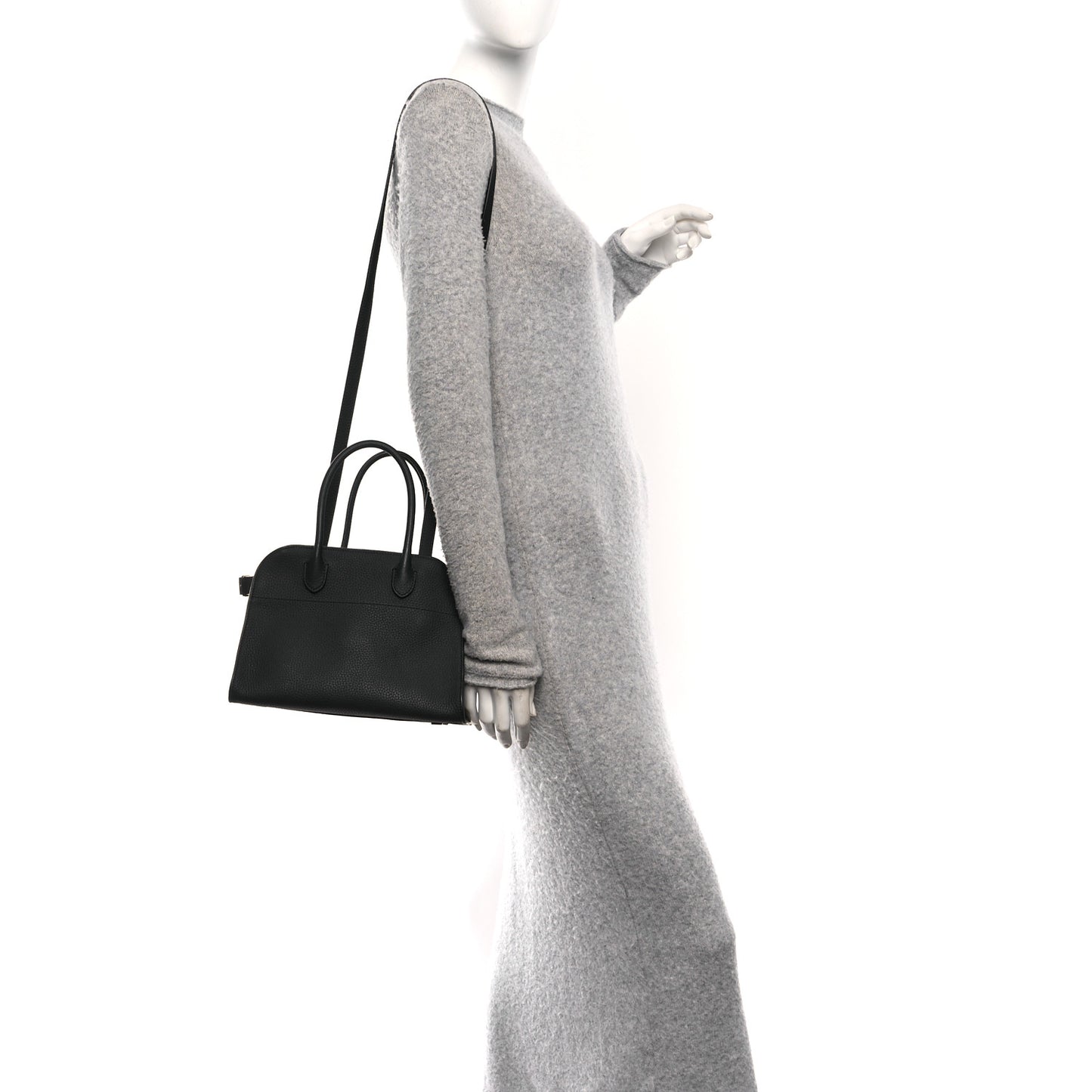 Grained Calfskin Soft Margaux 10 Bag Black Black