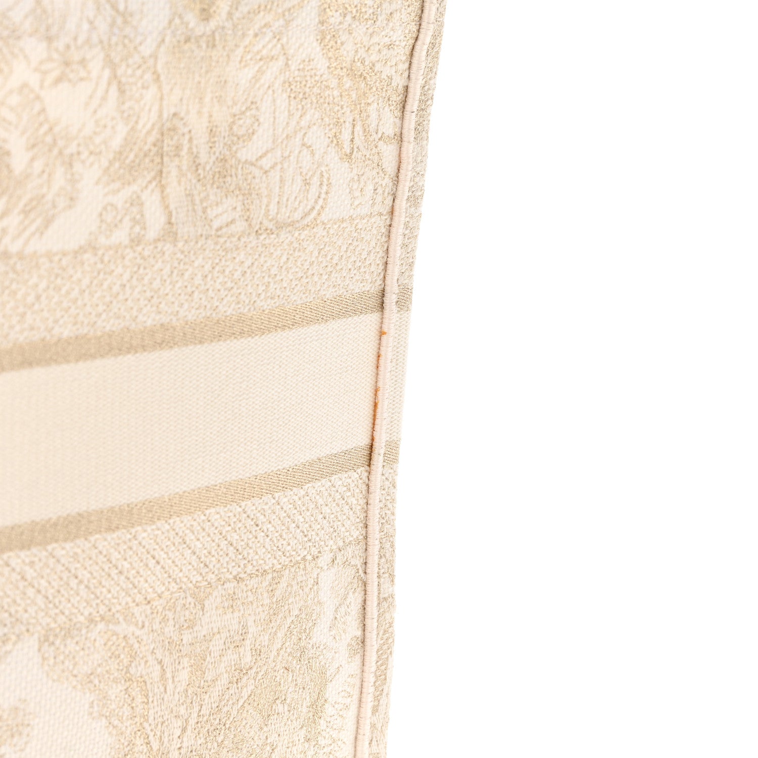 Christian Dior Canvas Embroidered Medium Dioriviera Toile De Jouy Book Tote Gold 11 of 15
