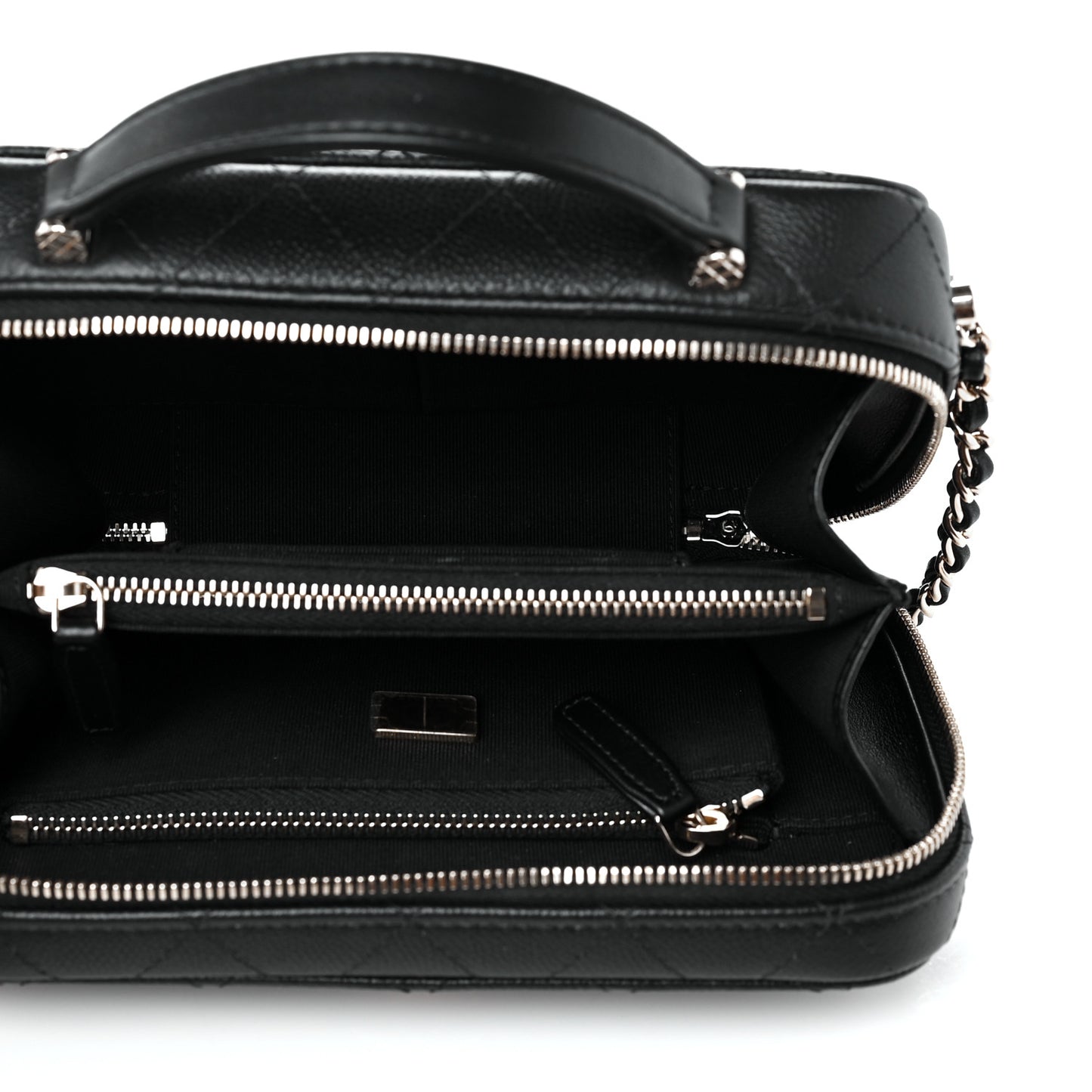 Caviar Quilted Vanity Case Black